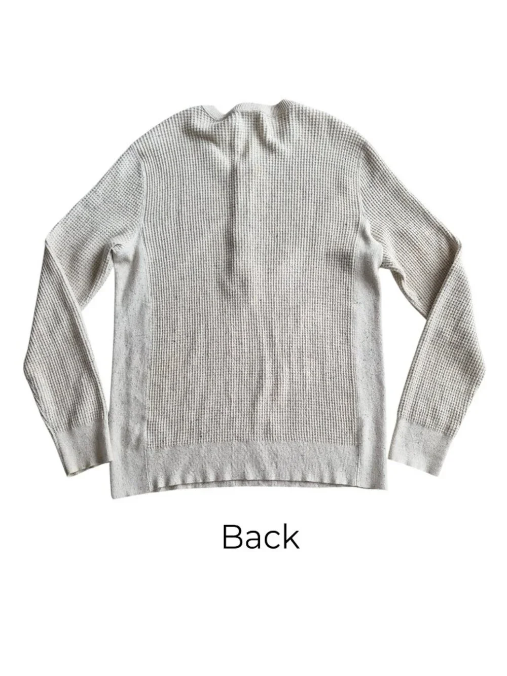 Banana Republic Thermal Waffle Weave Long Sleeve Henley Tee Oatmeal Color M